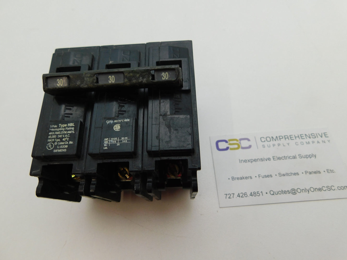 B330HH - Siemens 30A Amp 3P Pole 65kA@240V Bolt On Circuit Breaker