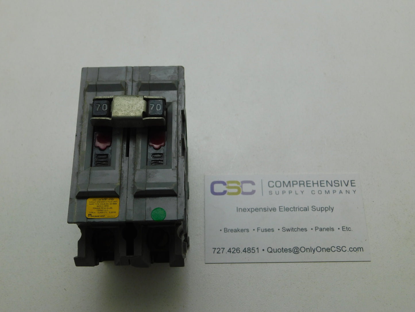 A270NI - Milbank 70A Amp 2P Pole 10kA@120/240V Plug On Circuit Breaker