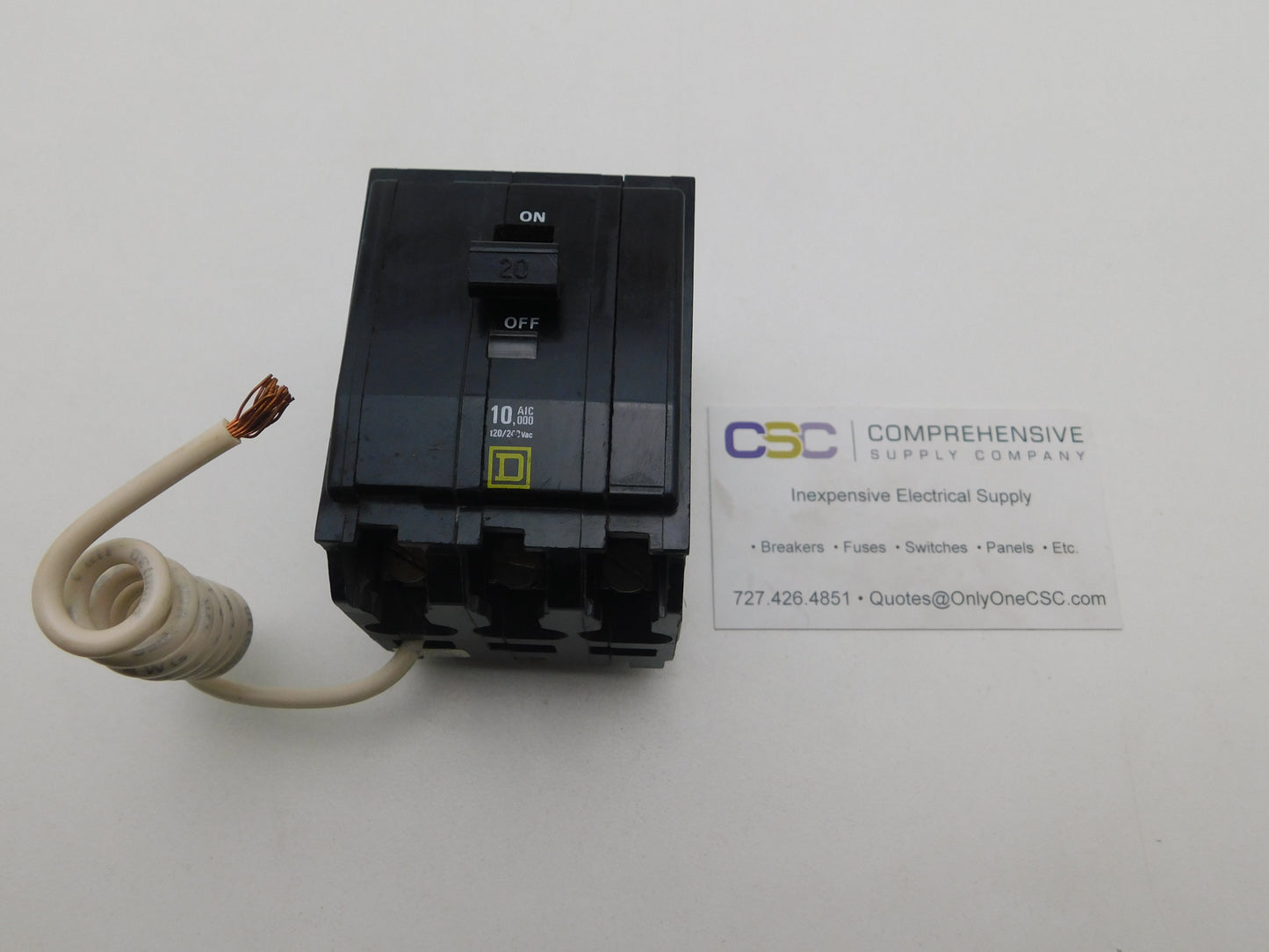 QOB320SWN - Square D 20A Amp 3P Pole 10kA@120/240V Bolt On Switch Neutral Circuit Breaker
