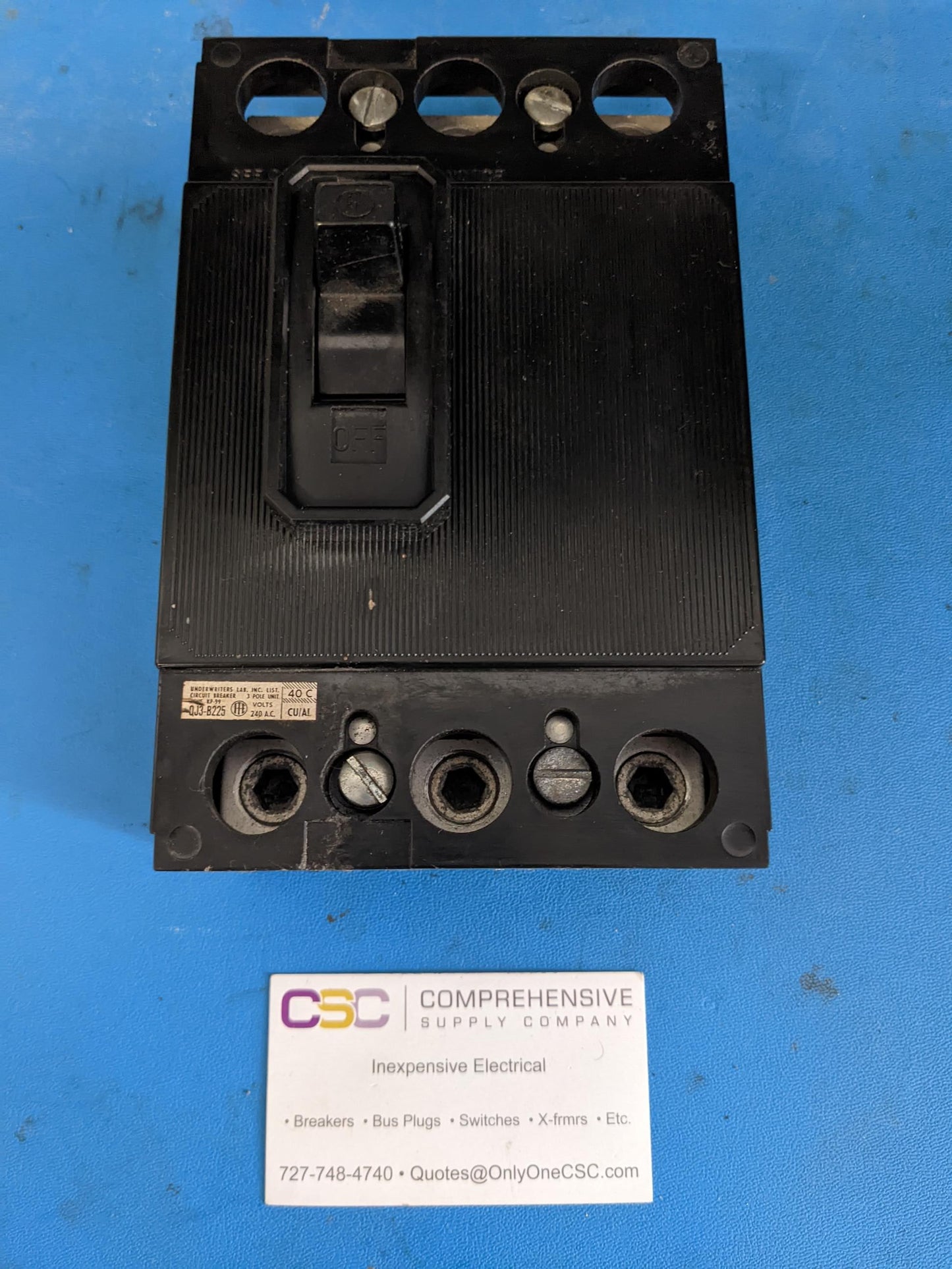 QJ3B225 - ITE 225A Amp 3P Pole 10kA@240V Bolt On Circuit Breaker