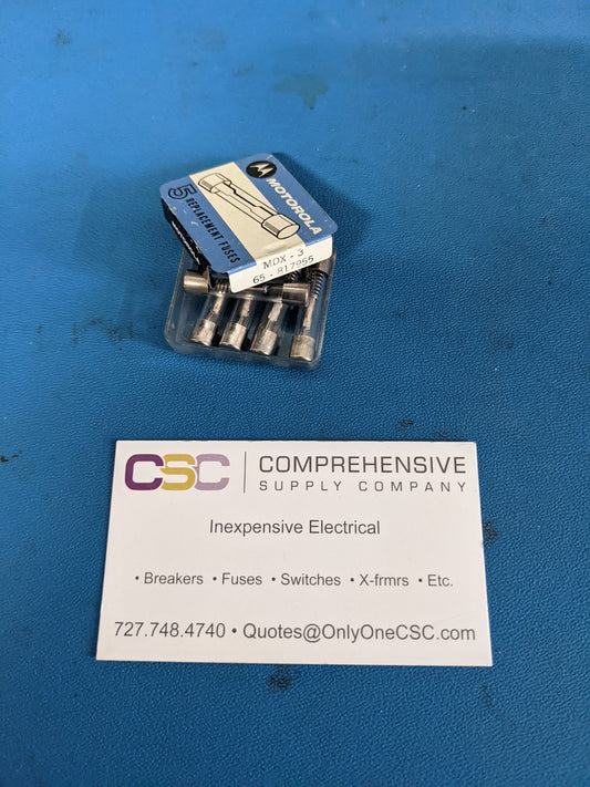MDX-3 - Motorola 3A Amp 250V Class 1422-01 Glass Cartridge Fuse