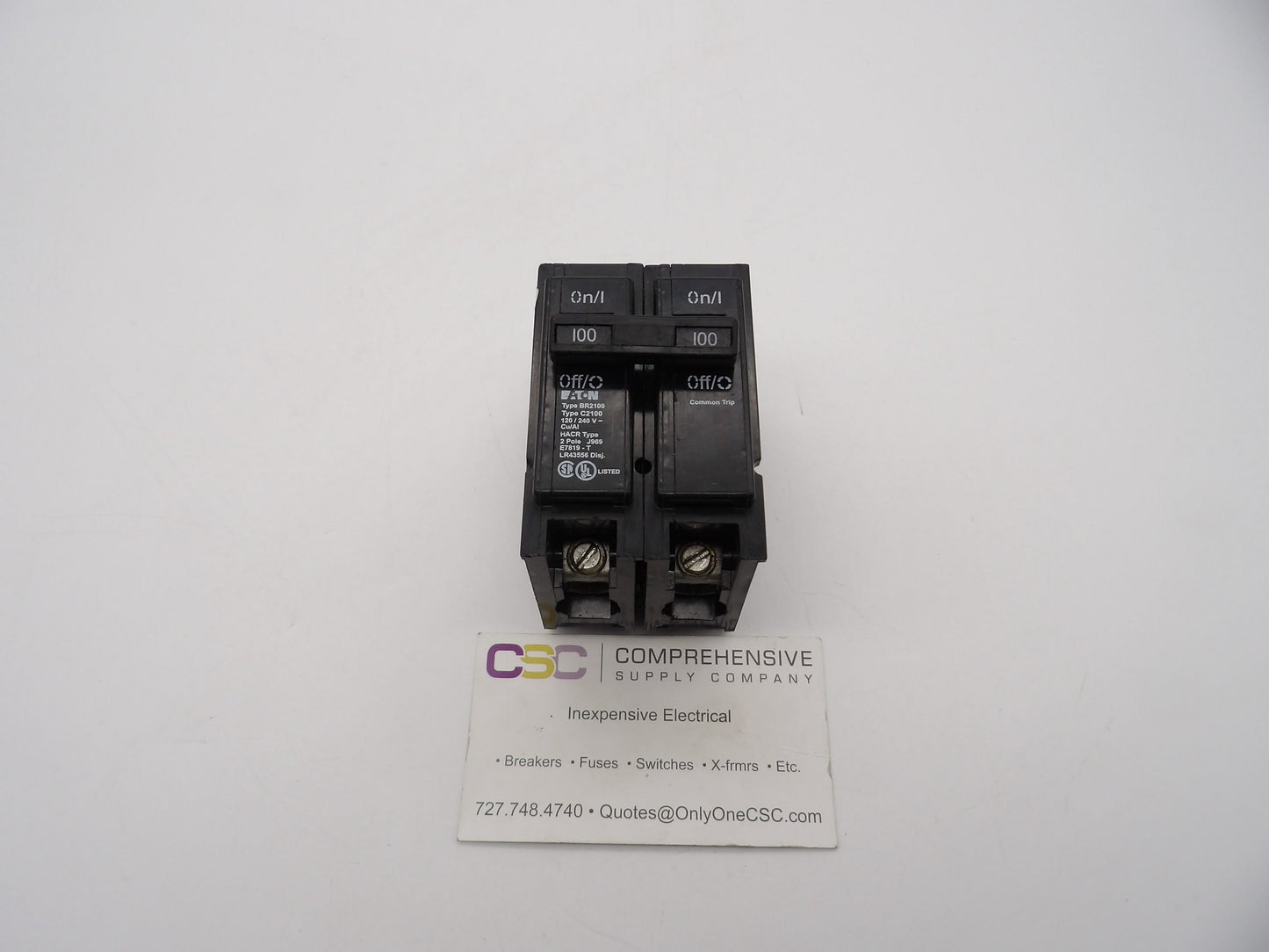 BR2100 - Eaton 100A Amp 2P Pole 10kA@120/240V Plug On Circuit Breaker