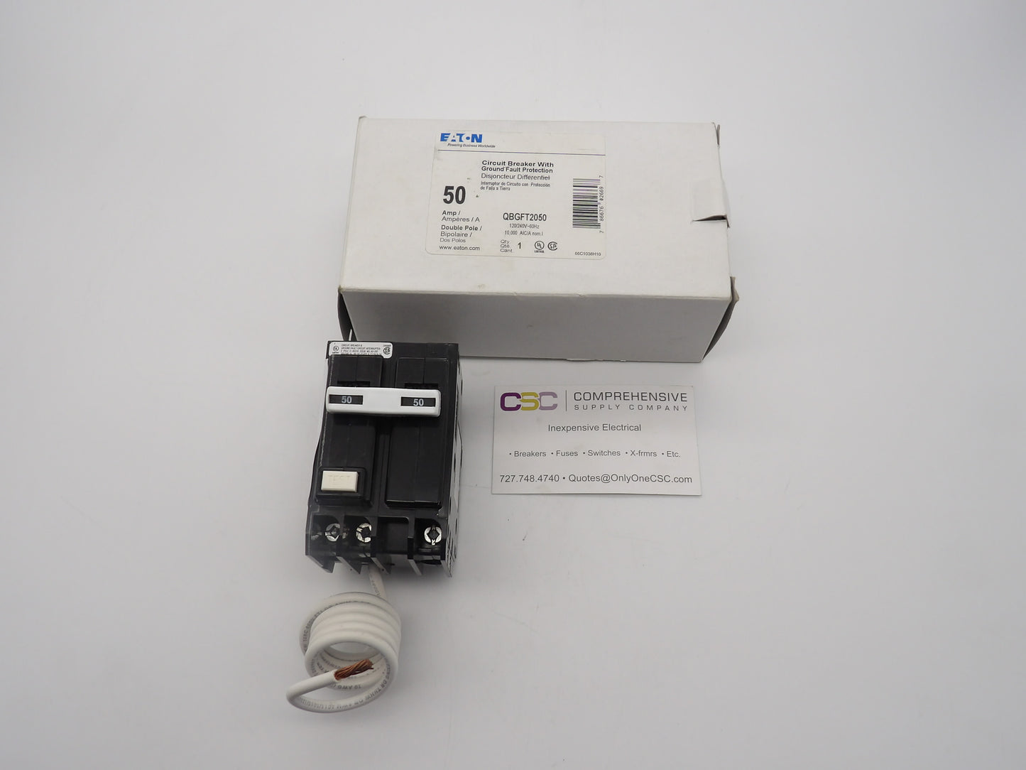 QBGFT2050 - Eaton 50A Amp 2P Pole 10kA@120/240V Bolt On Ground Fault GFCI Circuit Breaker