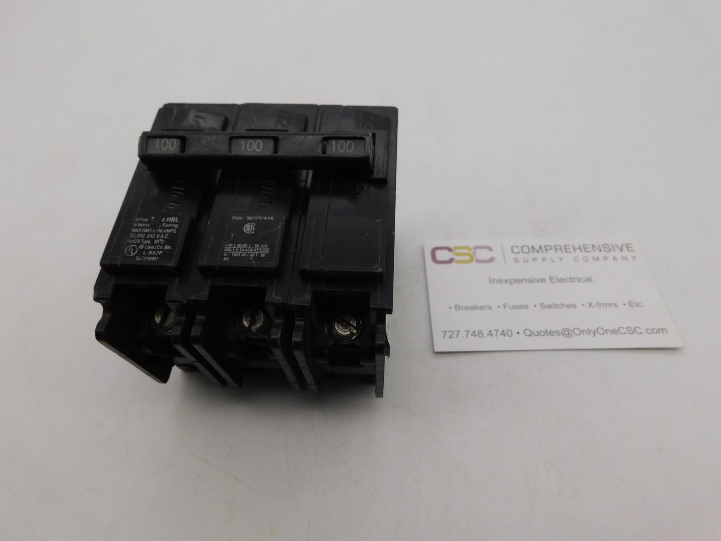 B3100HH - Siemens 100A Amp 3P Pole 65kA@240V Bolt On Circuit Breaker