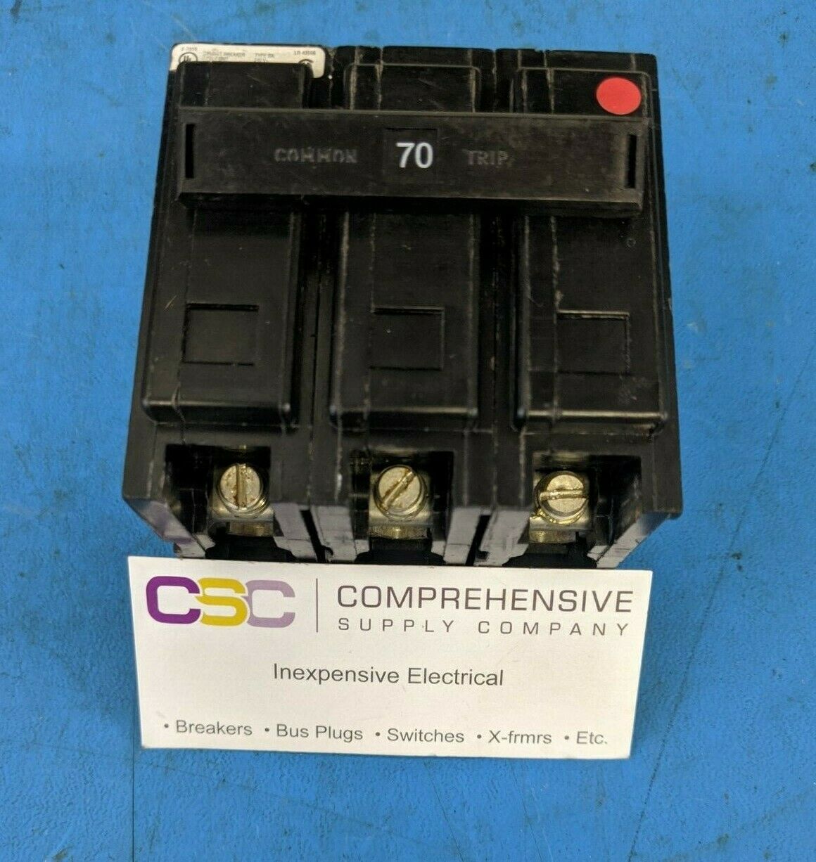 BAB3070H - Eaton 70A Amp 3P Pole 10kA@240V Bolt On Circuit Breaker