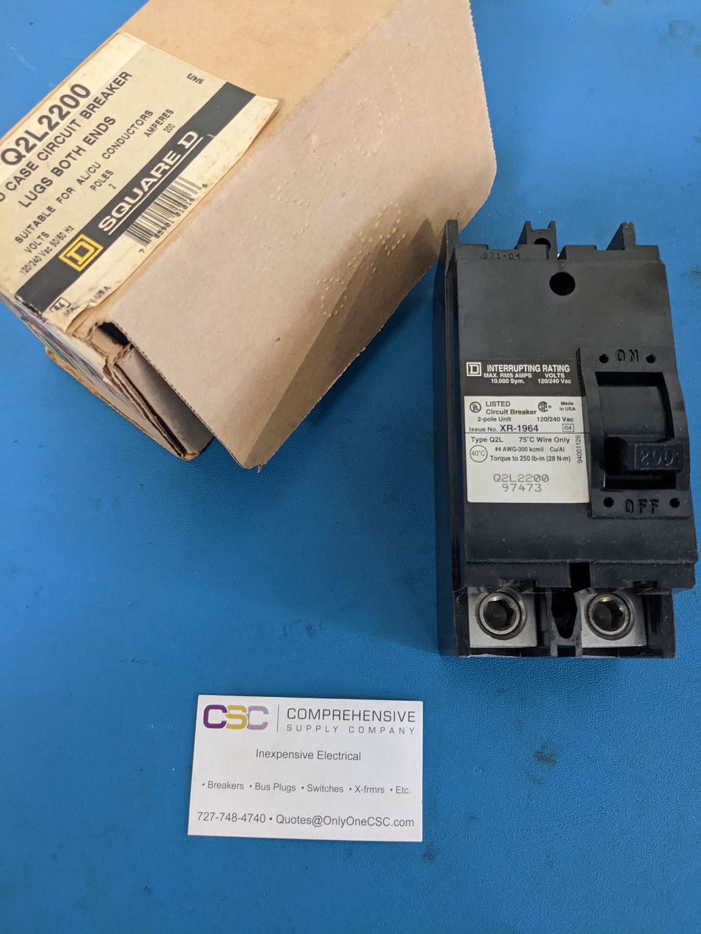 Q2L2200 - Square D 200A Amp 2P Pole 10kA@120/240V Feed Through Circuit Breaker