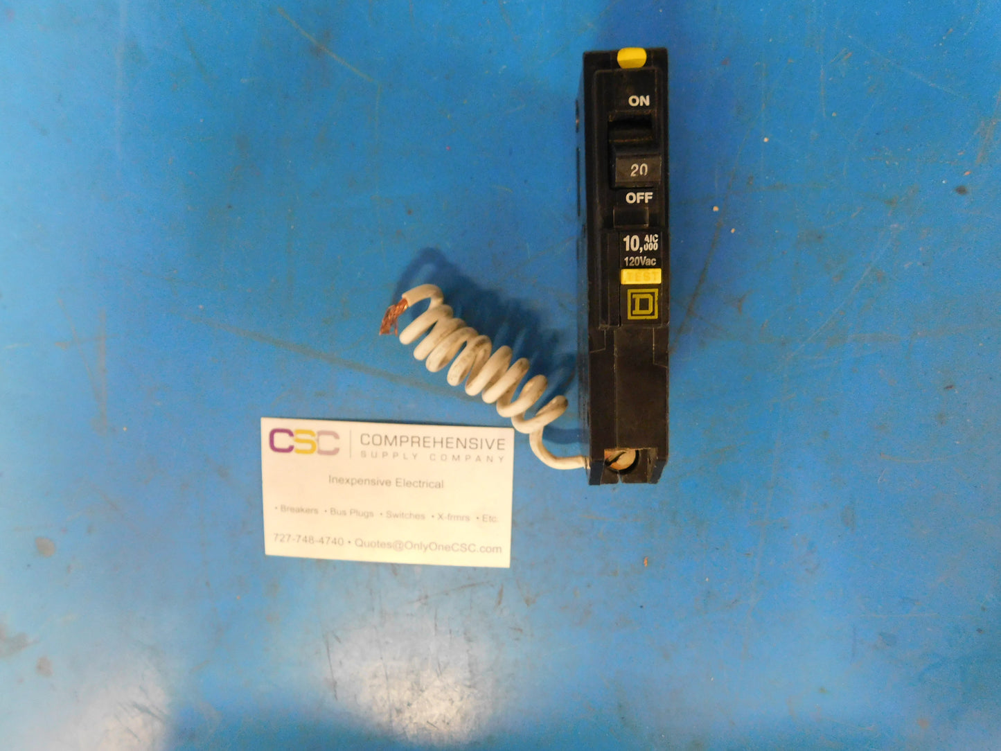 QO120GFI - Square D 20A Amp 1P Pole 10kA@120V Plug On Ground Fault GFCI Circuit Breaker