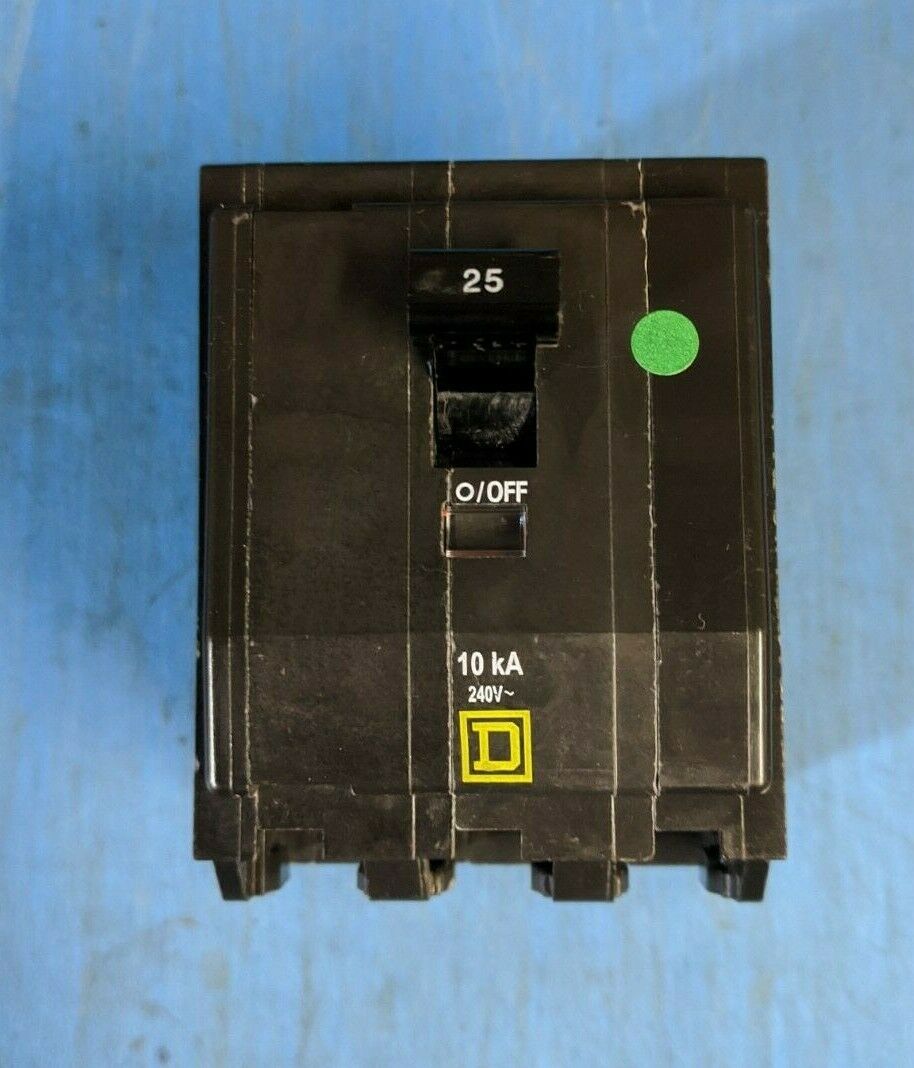 QOB325 - Square D 25A Amp 3P Pole 10kA@240V Bolt On Circuit Breaker