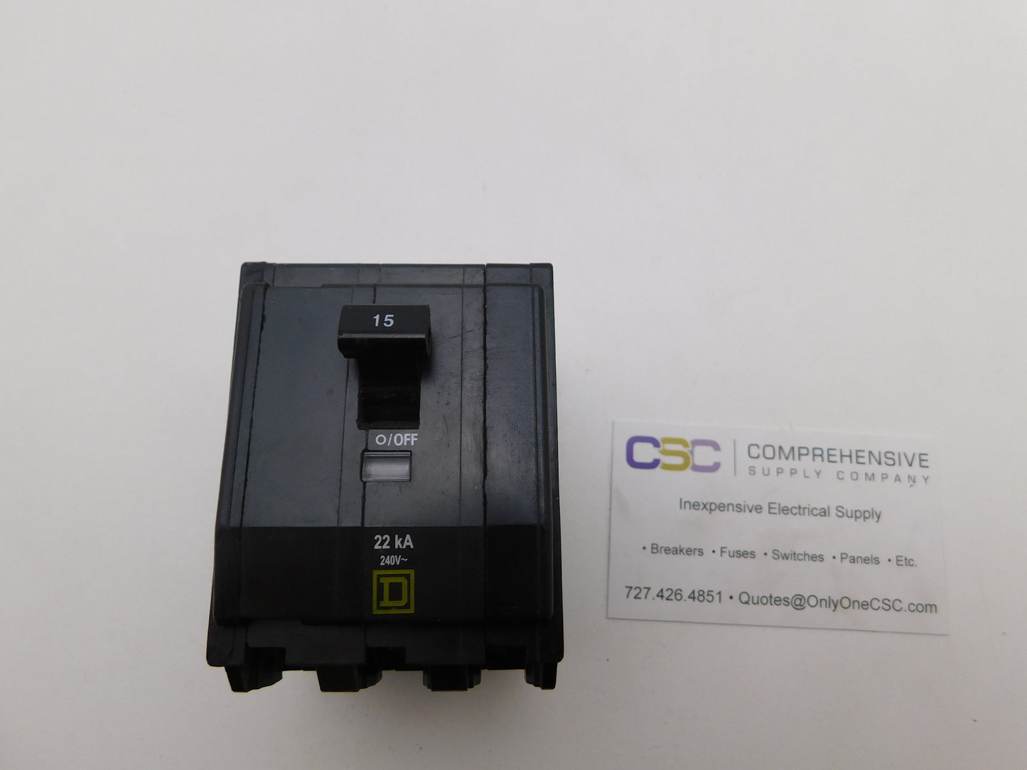 QOB315VH - Square D 15A Amp 3P Pole 22kA@240V Bolt On Circuit Breaker