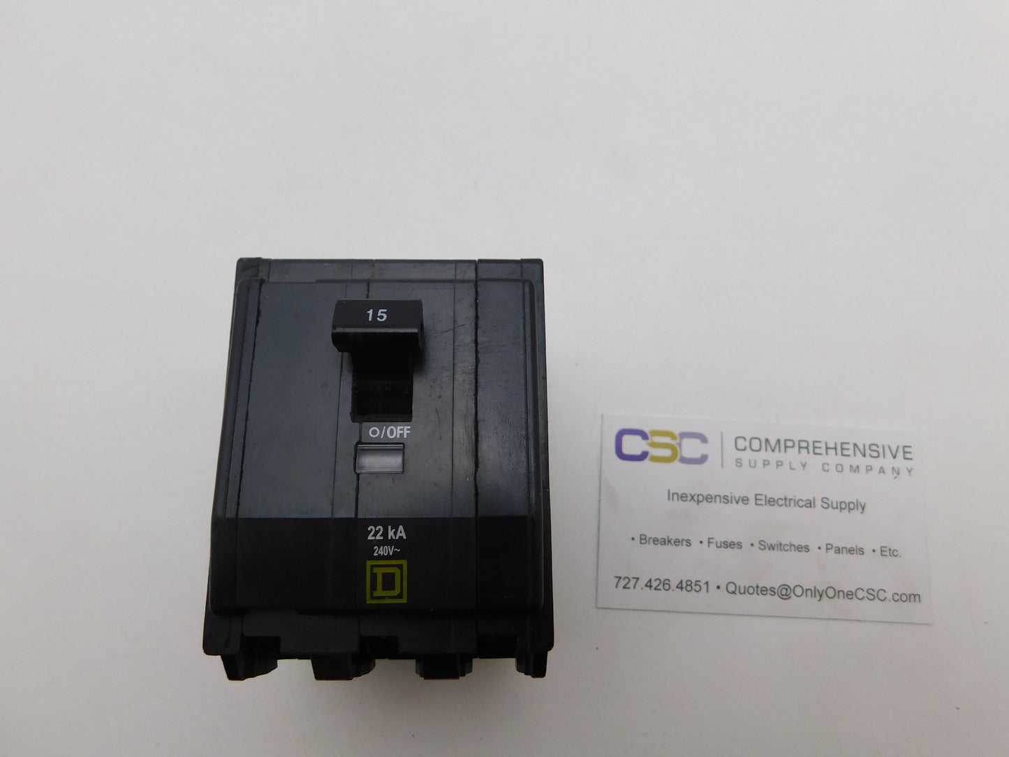 QOB315VH - Square D 15A Amp 3P Pole 22kA@240V Bolt On Circuit Breaker