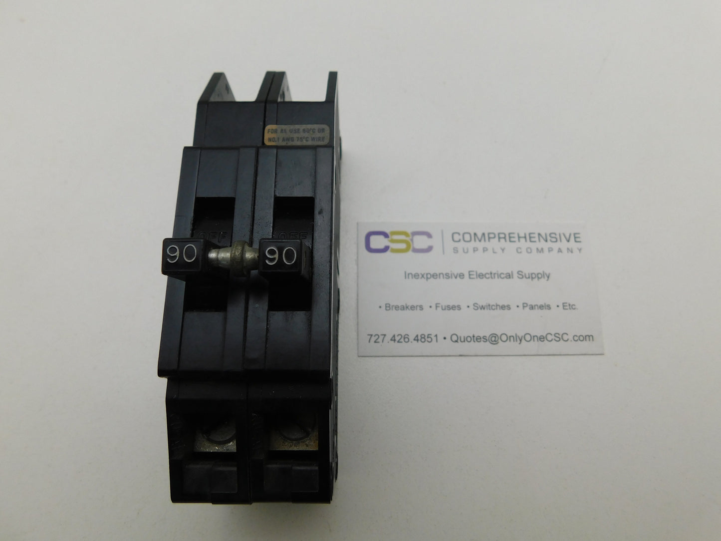 QC290 - Zinsco 90A Amp 2P Pole 10kA@120/240V Plug On Circuit Breaker