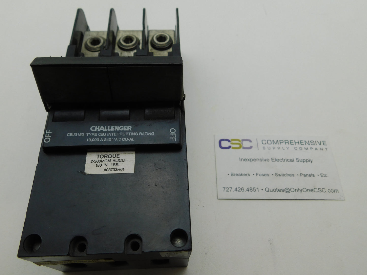 CBJ3150 - Challenger 150A Amp 3P Pole 10kA@240V Bolt On Circuit Breaker