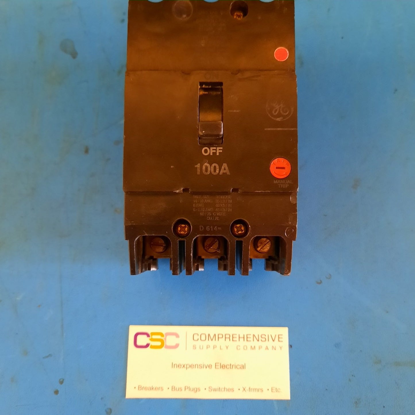TEY3100 - GE 100A Amp 3P Pole 14kA@680/277V Bolt On Circuit Breaker