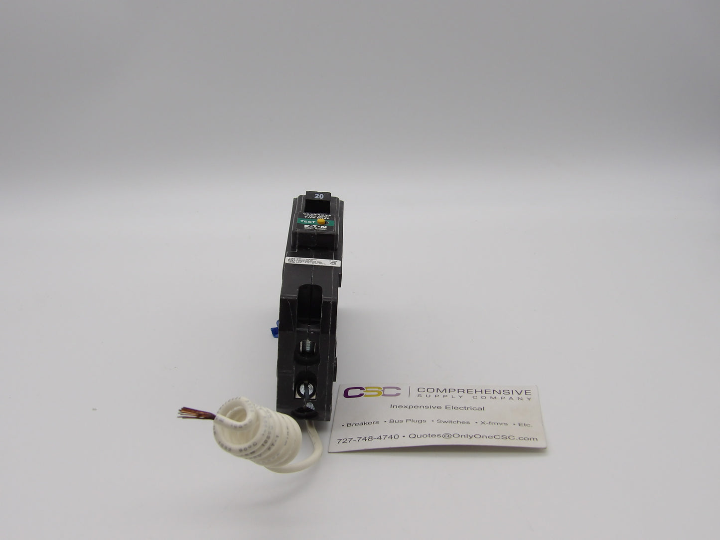 BR120CAF - Eaton 20A Amp 1P Pole 10kA@120V Plug On Combo Arc Fault AFCI Circuit Breaker