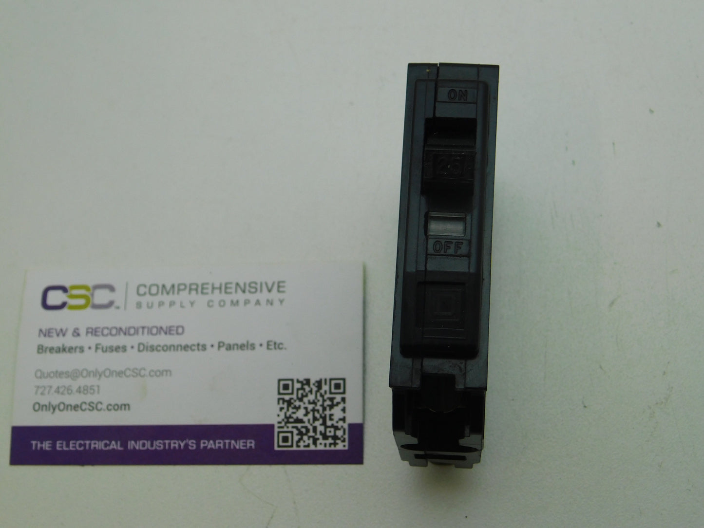 QOB125 - Square D 25A Amp 1P Pole 10kA@120/240V Bolt On Black Circuit Breaker