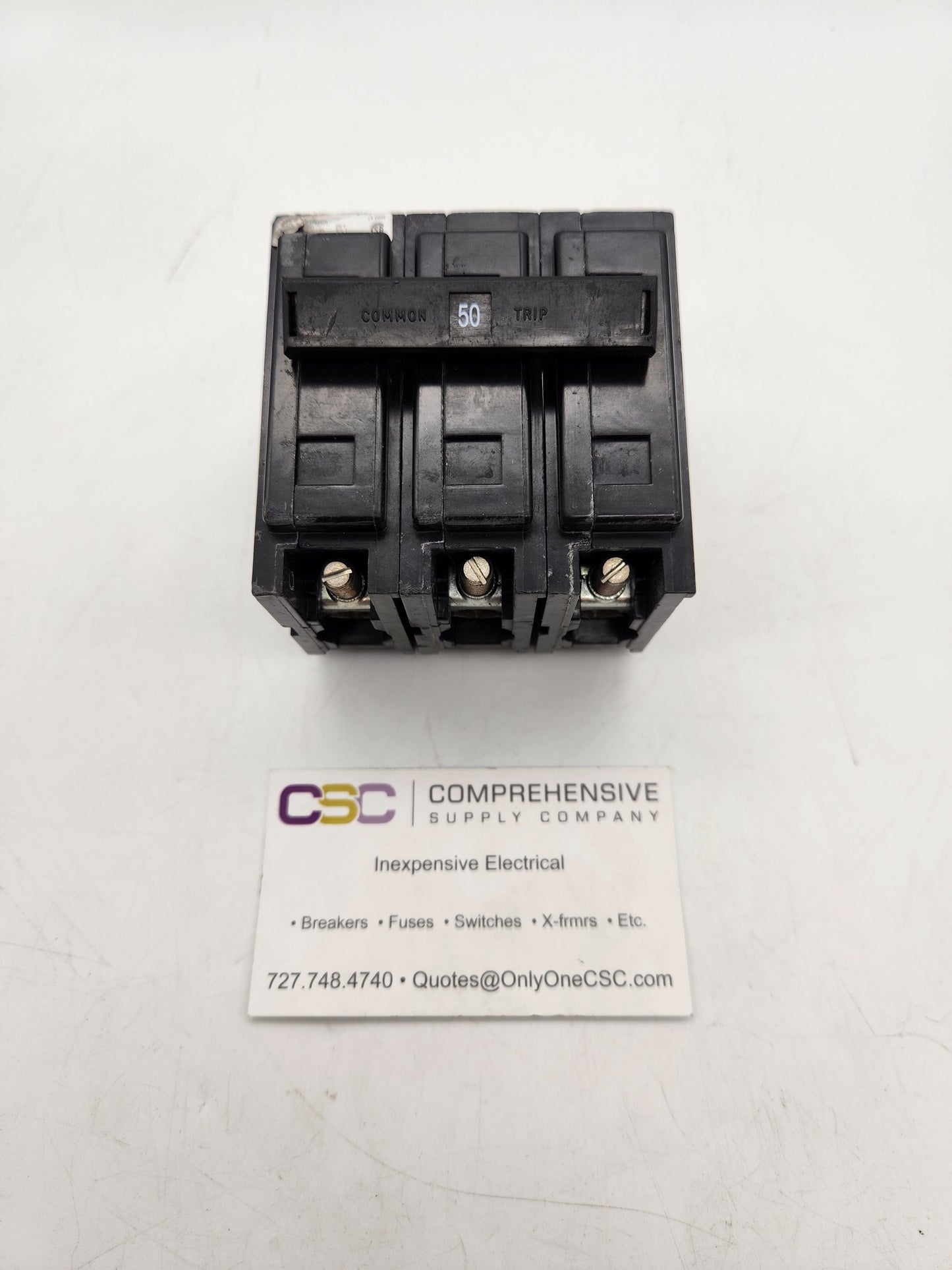 QBHW3050H - Eaton 50A Amp 3P Pole 22kA@240V Bolt On Quicklag Circuit Breaker