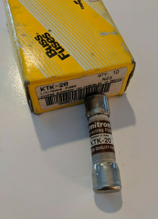 KTK-20 - Bussmann 20A Amp 600Vac Limitron Fast Acting Ktk Fuse