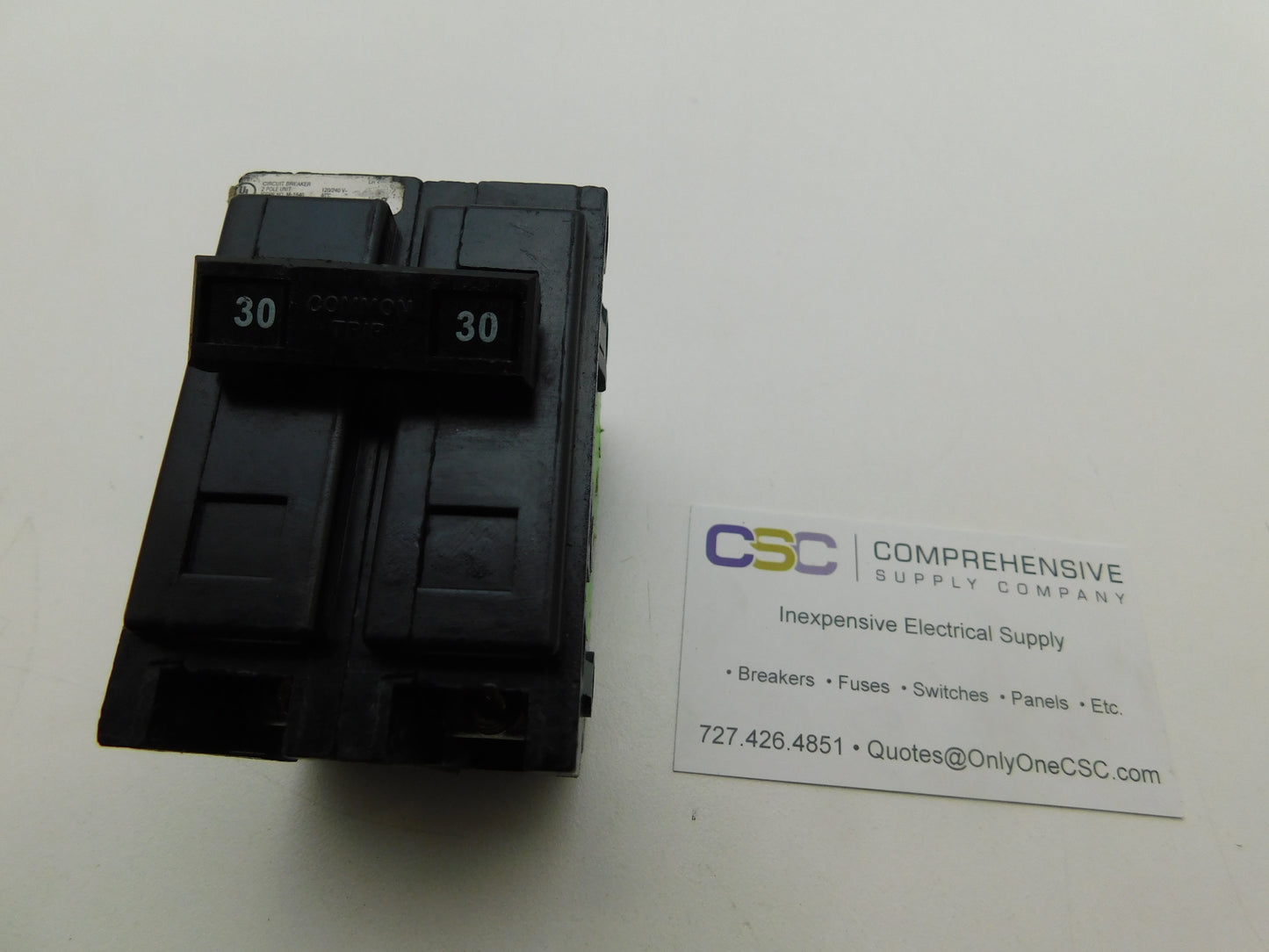 QBHW2030 - Eaton 30A Amp 2P Pole 22kA@120/24V Bolt On Quicklag Circuit Breaker