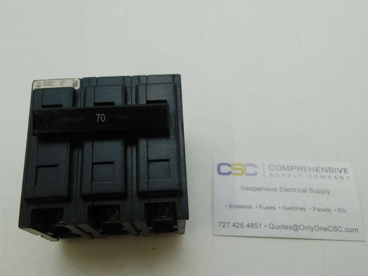 BAB3070H - Eaton 70A Amp 3P Pole 10kA@240V Bolt On Circuit Breaker