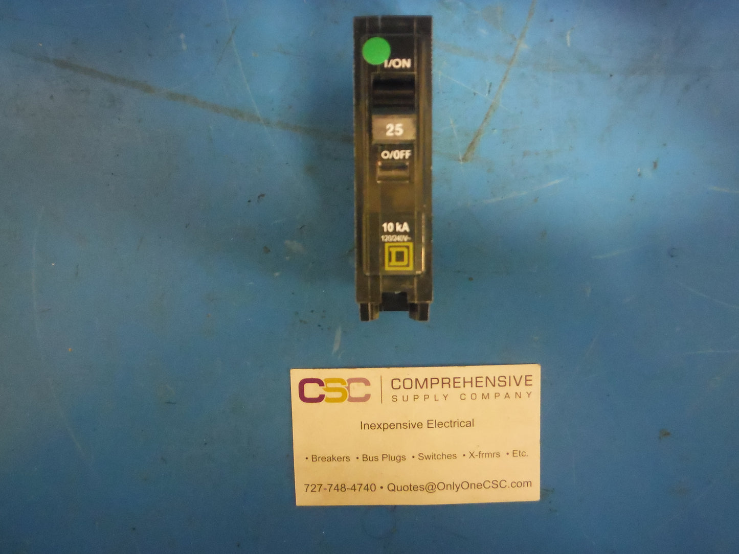 QO125 - Square D 25A Amp 1P Pole 10kA@120/240V Plug On Circuit Breaker