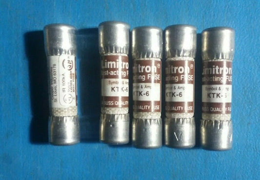 KTK-6 - Bussmann 6A Amp 600V Limitron Fast Acting Fuse 5 Pack