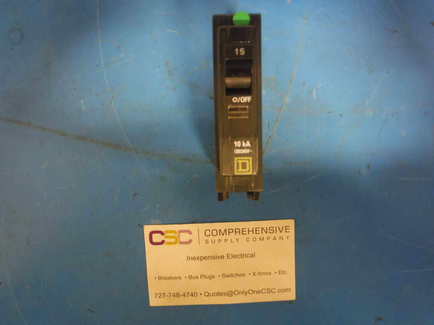 QO115 - Square D 15A Amp 1P Pole 10kA@120/240V Plug On Circuit Breaker