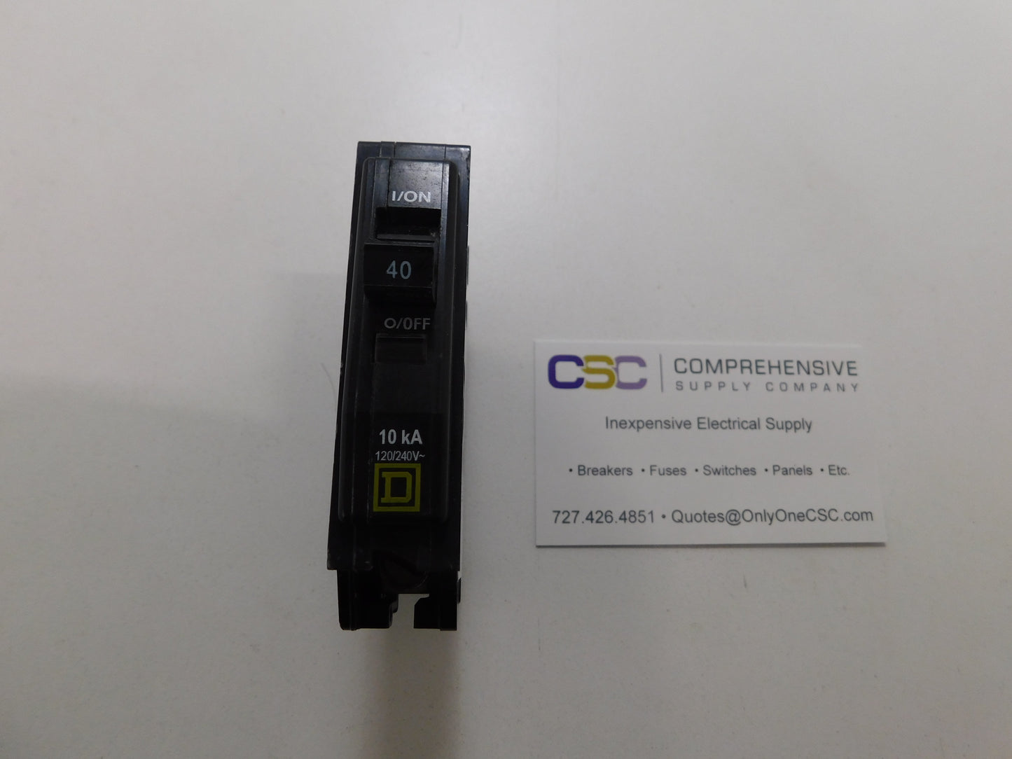 QO140 - Square D 40A Amp 1P Pole 10kA@120/240V Plug On Circuit Breaker