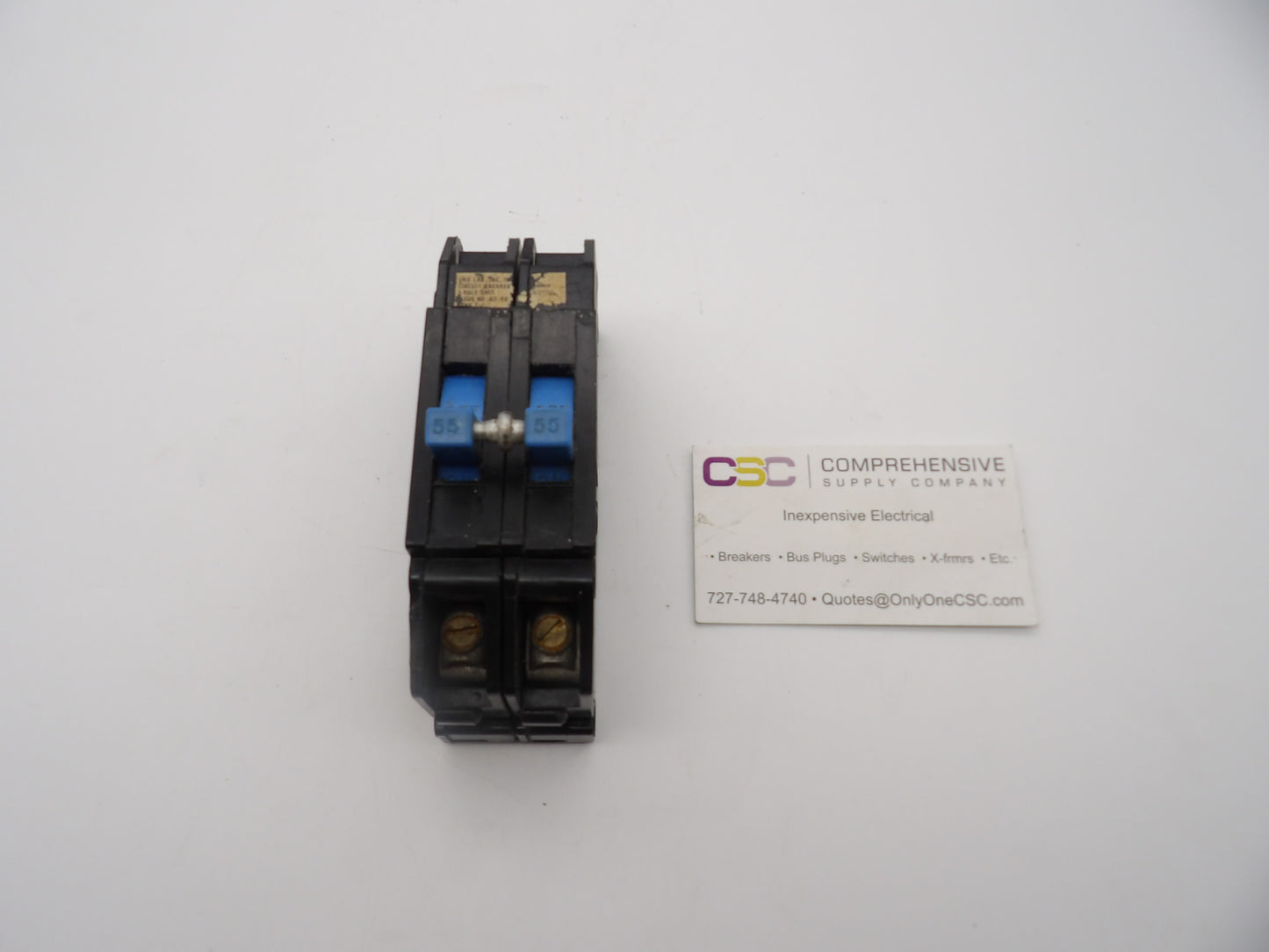 QCP55 - Zinsco 55A Amp 2P Pole 10kA@240V Feed Through Circuit Breaker