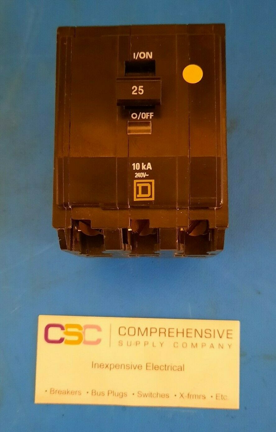 QOB325 - Square D 25A Amp 3P Pole 10kA@240V Bolt On Circuit Breaker