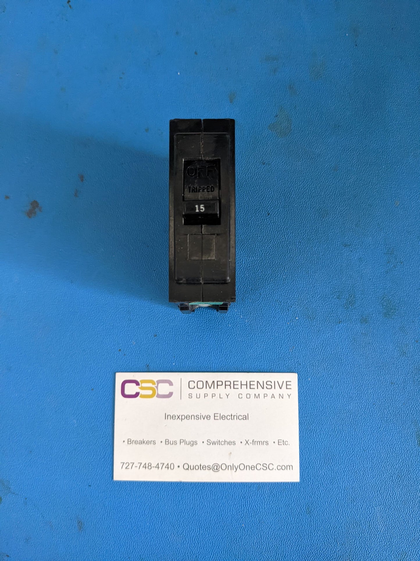 TQL1115 - GE 15A Amp 1P Pole 10kA@120V Plug On Circuit Breaker