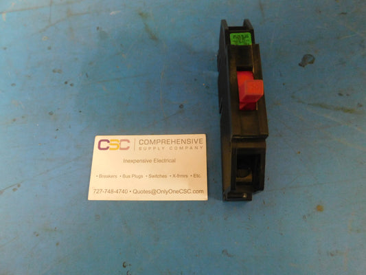 Q20 - Zinsco 20A Amp 1P Pole 10kA@120/240V Plug On Circuit Breaker W/Red Handle