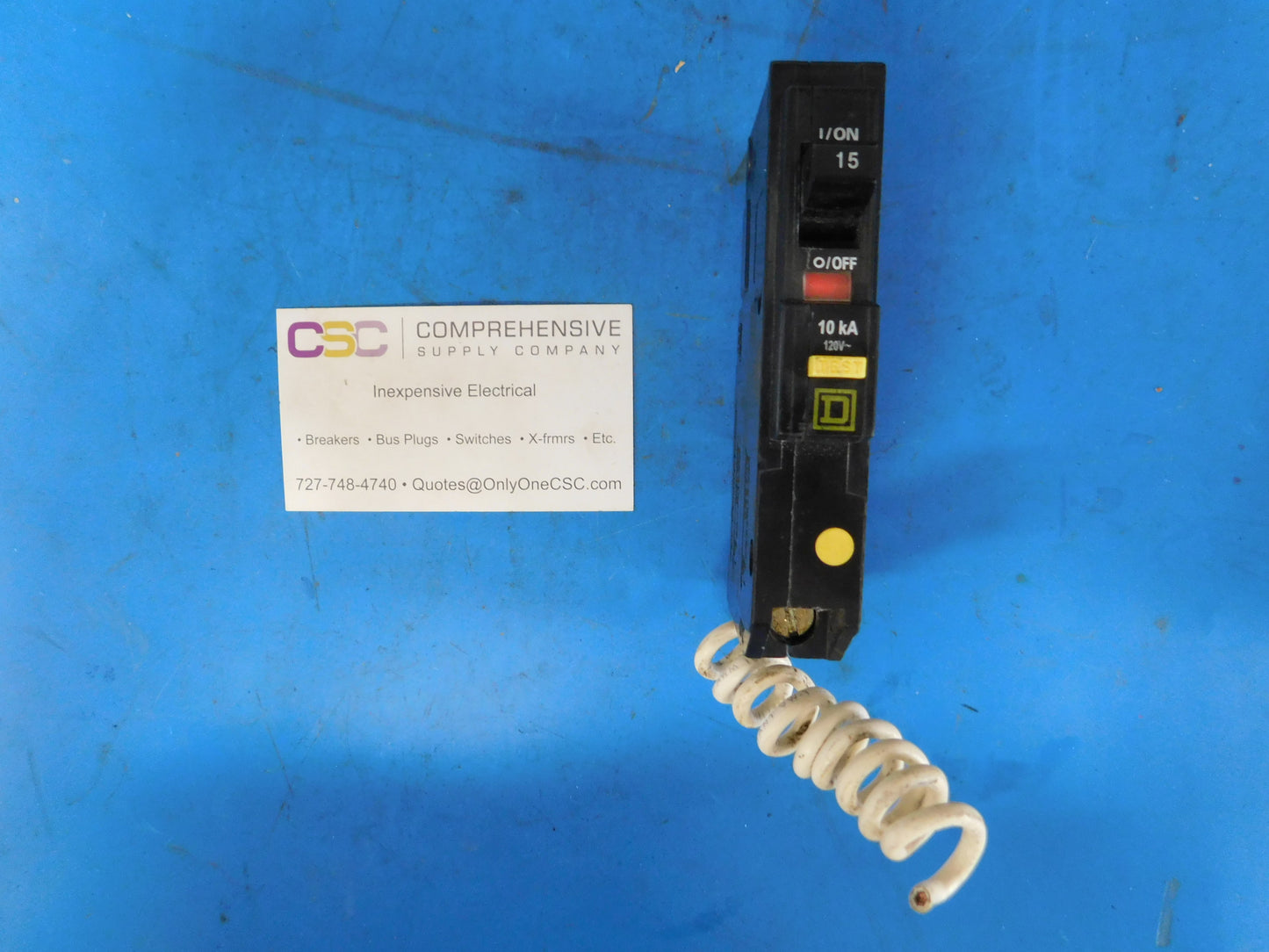QO115GFI - Square D 15A Amp 1P Pole 10kA@120V Plug On Ground Fault GFCI Circuit Breaker