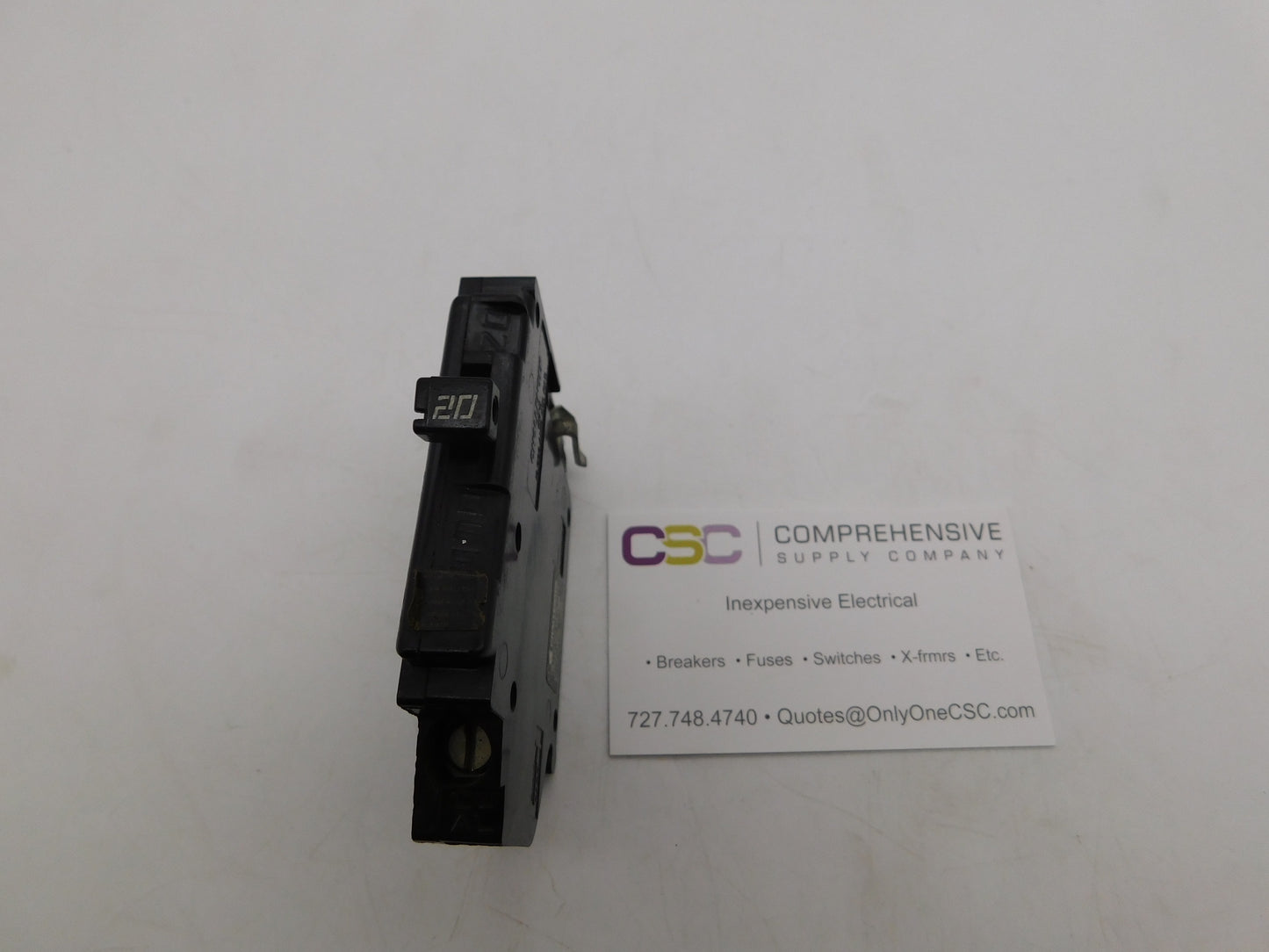 A120R - Challenger 20A Amp 1P Pole 10kA@120/240V Plug On Circuit Breaker W/Right Clip