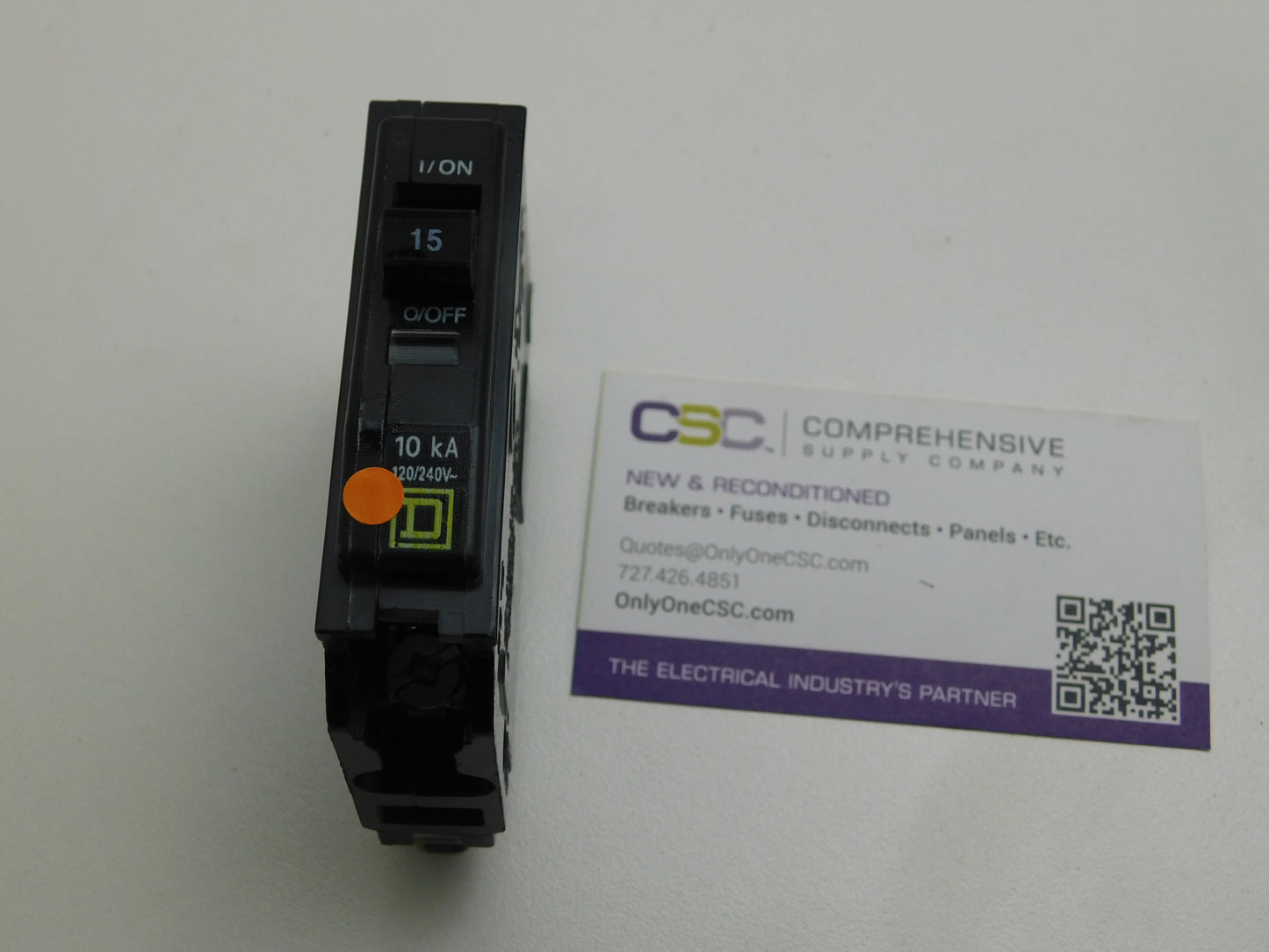 QOB115 - Square D 15A Amp 1P Pole 10kA@120/240V Bolt On Circuit Breaker