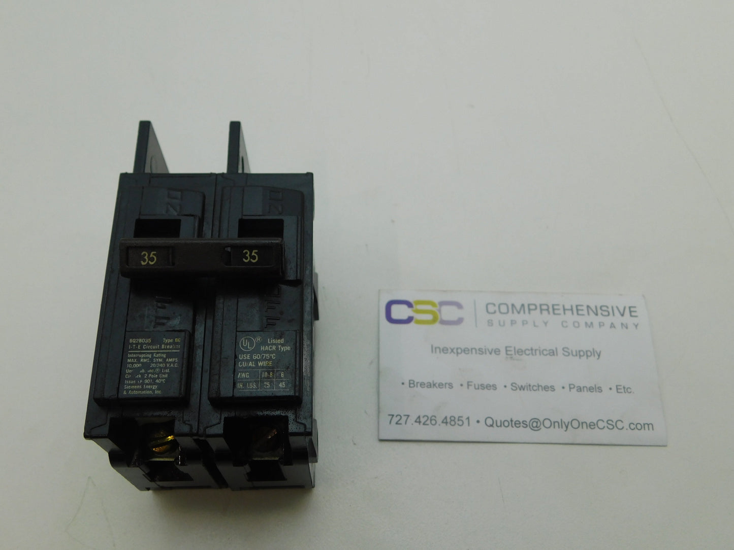 BQ2B035 - Siemens 35A Amp 2P Pole 10kA@120/240V Bolt On Circuit Breaker - Older Series