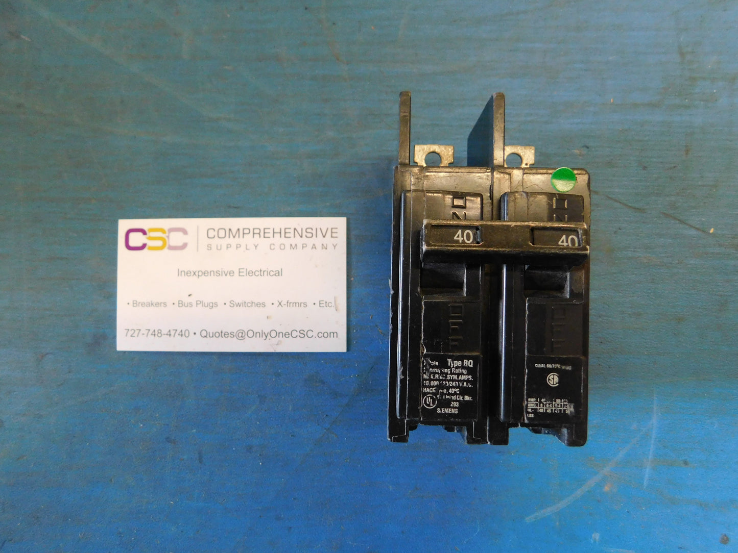 BQ2B040 - Siemens 40A Amp 2P Pole 10kA@120/240V Bolt On Circuit Breaker