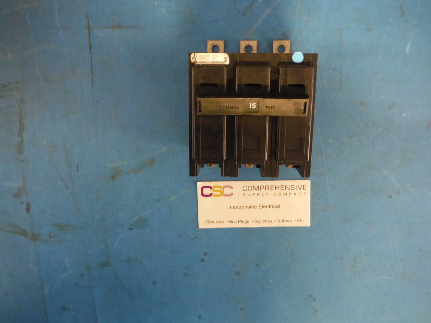 BAB3015H - Cutler Hammer 15A Amp 3P Pole 10kA@240V Bolt On Circuit Breaker