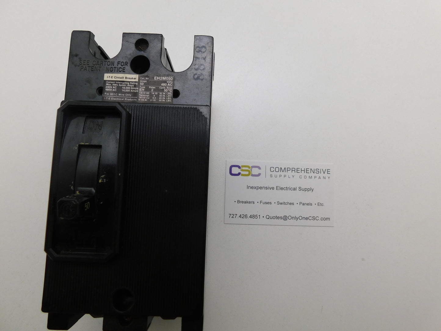 EH2M050 - Siemens 50A Amp 2P Pole 14kA@480V Bolt On Circuit Breaker