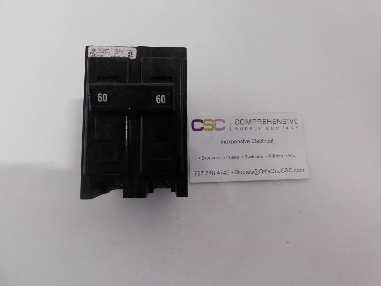 BAB2060 - Eaton 60A Amp 2P Pole 10kA@120/240V Bolt On Circuit Breaker