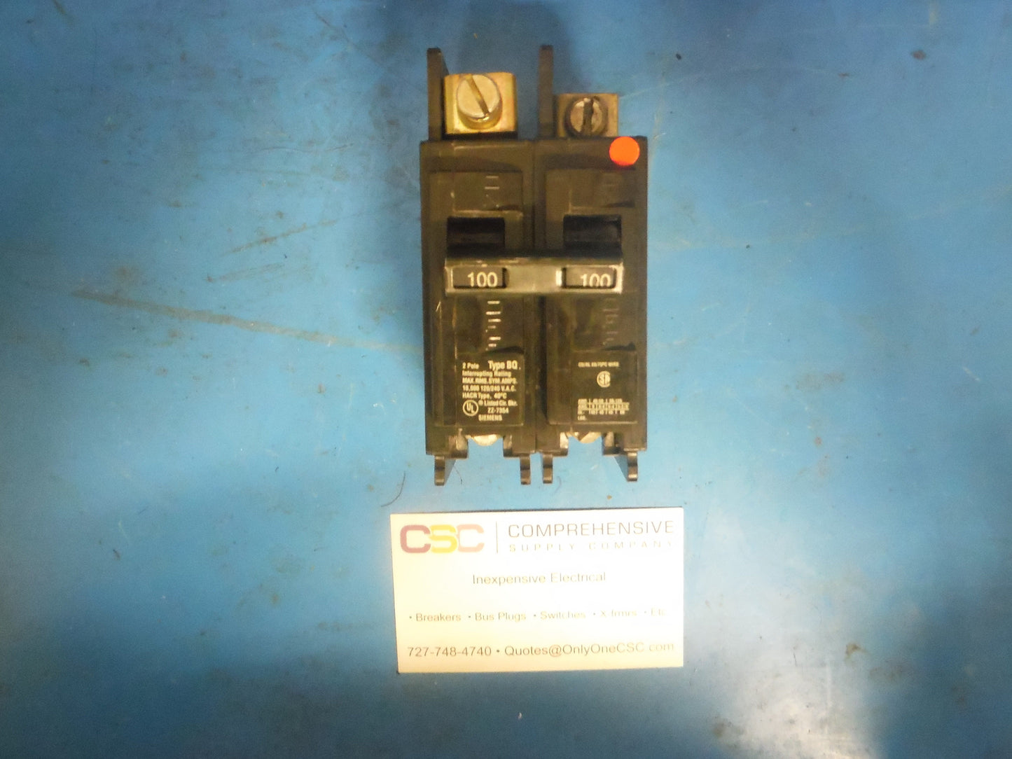 BQ2B100 - Siemens 100A Amp 2P Pole 10K@120/240V Bolt On Bq Circuit Breaker