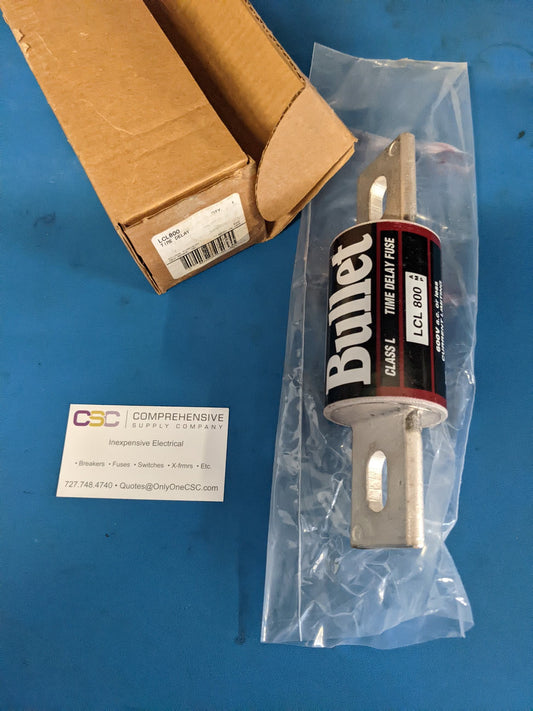LCL-800 - Edison 800A Amp 600V Class L Bullet Time-Delay Blade Fuse
