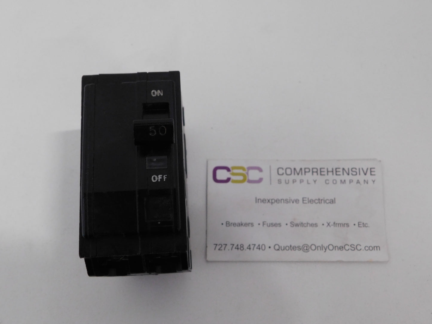 QO250 - Square D 50A Amp 2P Pole 10kA@120/240V Plug On Black Circuit Breaker