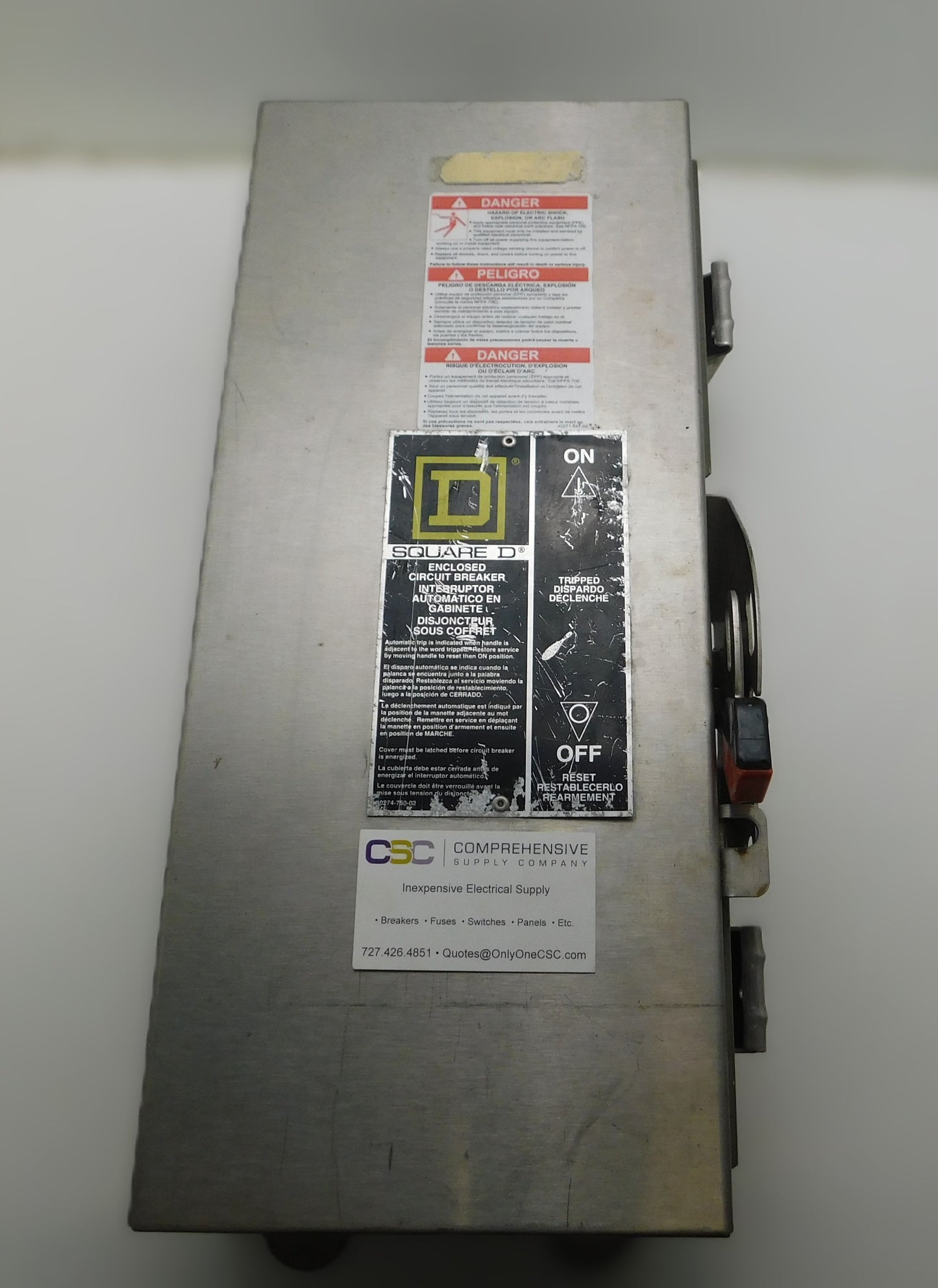 FA100DS - Square D 100A Amp 3P Pole 600V Nema 4/4X Surface Circuit Breaker Enclosure