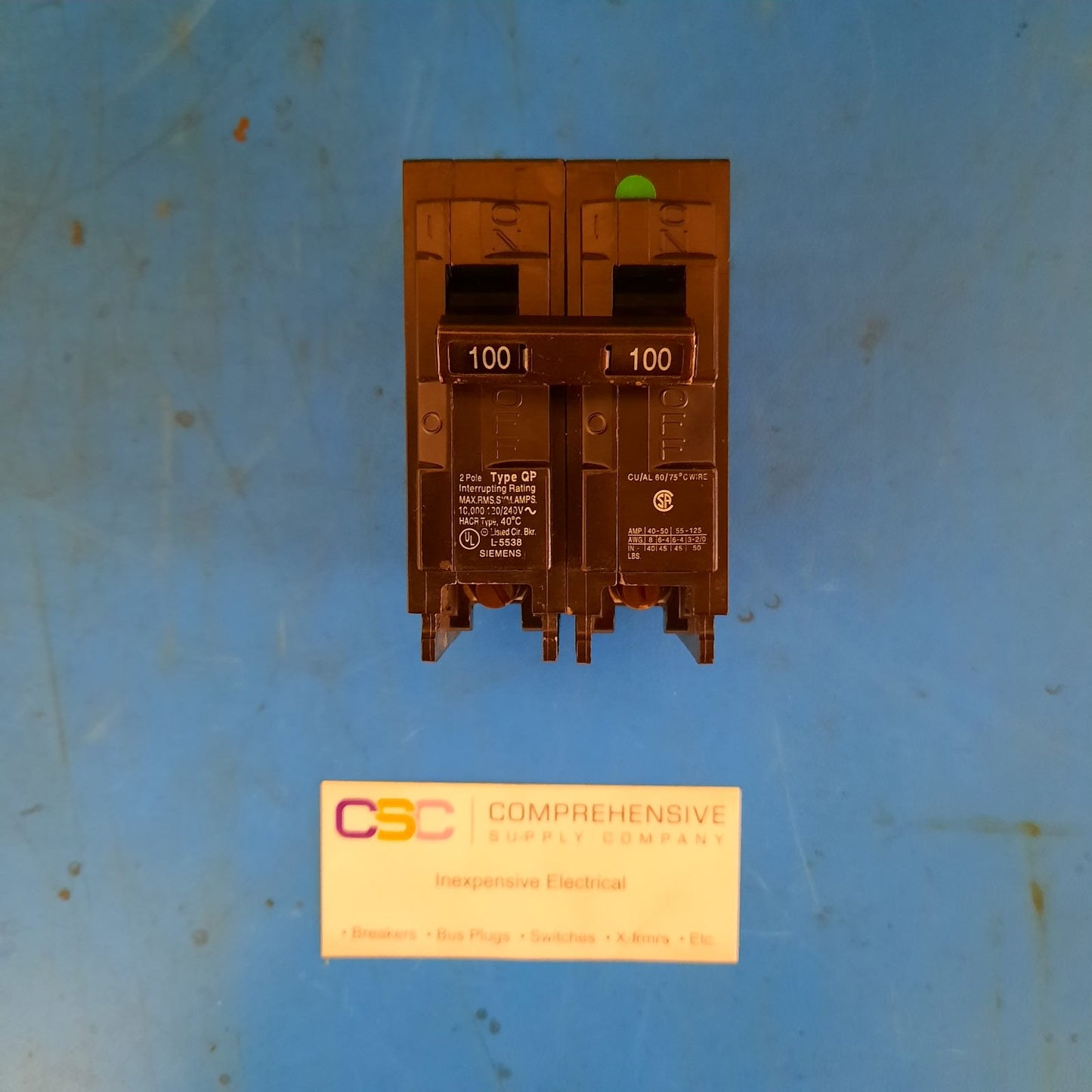 Q2100 - Siemens 100A Amp 2P Pole 10kA@120/240V Plug On Circuit Breaker