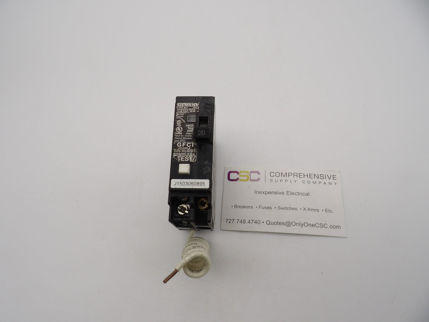 BF120A - Siemens 20A Amp 1P Pole 10kA@120V Bolt On Ground Fault GFCI Circuit Breaker