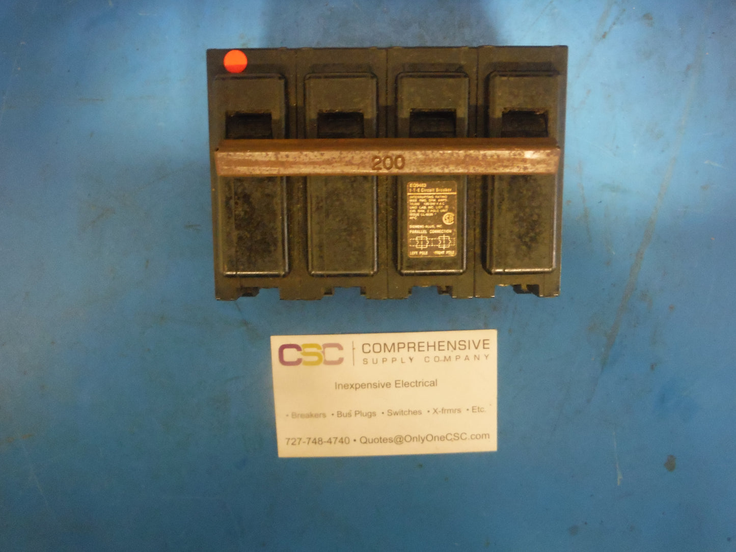 EQ9483 - ITE 200A Amp 4P Pole 10kA@120/240V Plug On Eq Circuit Breaker