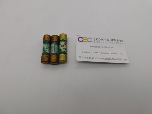 NON-20 - Bussmann 20A Amp 250V Class H One-Time Cartridge Fuse - 3 Pack