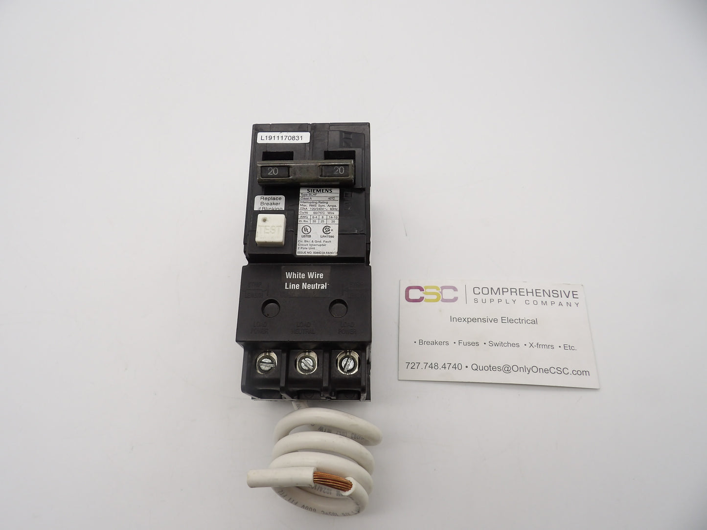 BF220AH - Siemens 20A Amp 2P Pole 22kA@120/240V Bolt On Ground Fault GFCI Circuit Breaker