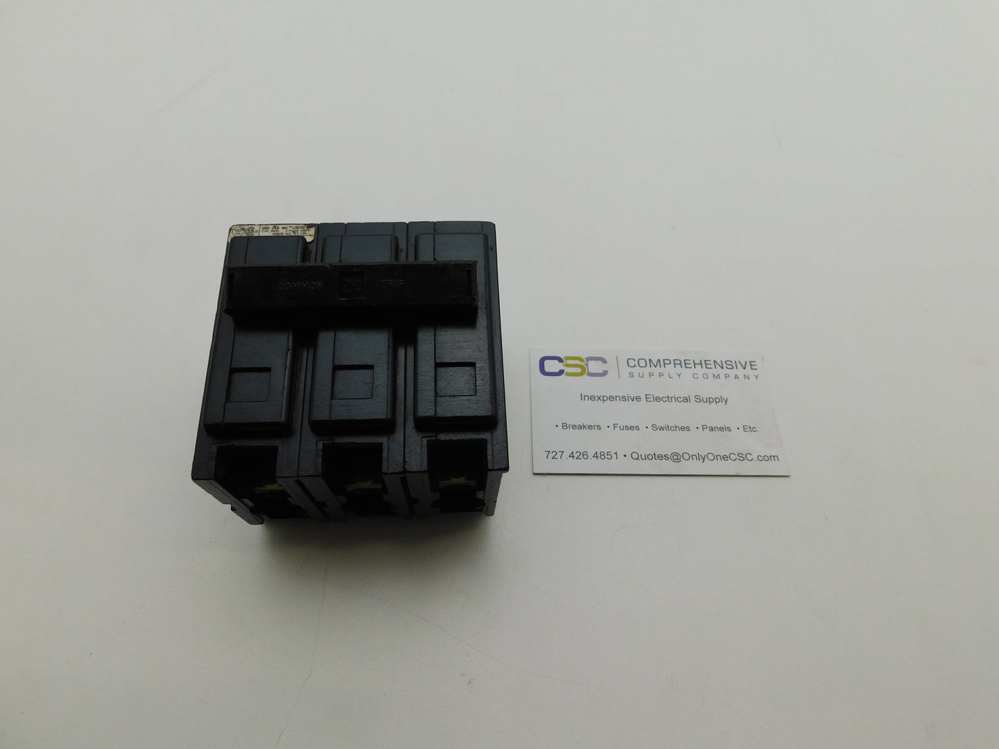 QBHW3020H - Westinghouse 20A Amp 3P Pole 22kA@240V Bolt On Quicklag Black Circuit Breaker