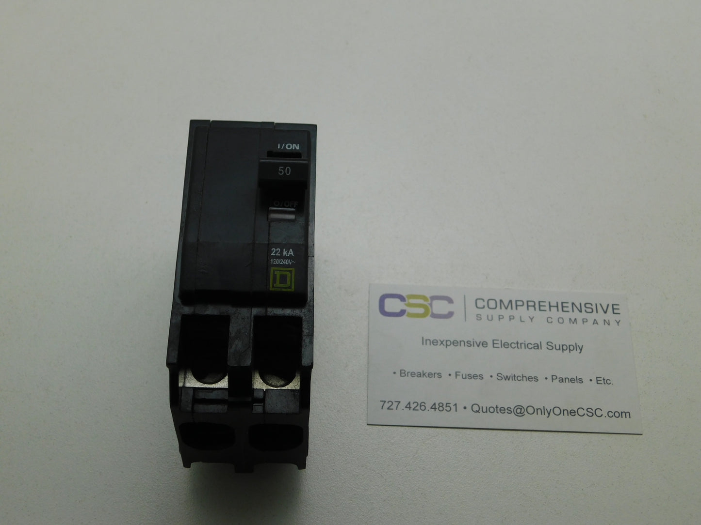 QO250VH - Square D 50A Amp 2P Pole 22kA@120/240V Plug On Circuit Breaker